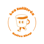 une tasse orange avec des yeux qui court logo les infiltrés coffee shop Toulouse